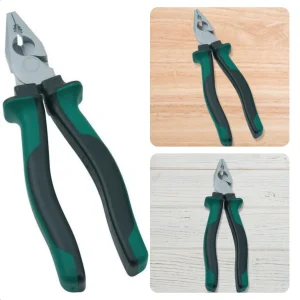 Cheqo® Professionele Combinatietang 200mm - Chroom vanadium staal - Snijvlakken HRC 60-64 - 2-Componenten handgrepen - Afglijdbeveiliging - Voor de Professional & Hobbyist -
