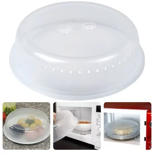 Cheqo® Magnetrondeksel - Magnetron Afdekschaal - 26,5 cm - Kunststof Deksel - Transparant Voedselbeschermer