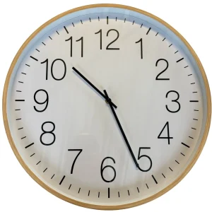 Hauskraft Wandklok - 45cm - Lichtbruin - Decoratieve Klok