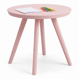 Cheqo® Kindertafel Rond Pastel Roze - Speeltafel voor Peuter en Kleuter - Kunststof Plastic Tafel - Knutseltafel - Tekentafel - Activiteitentafel - Speelhoek - Kinderkamer - Slaapkamer - Kindermeubel